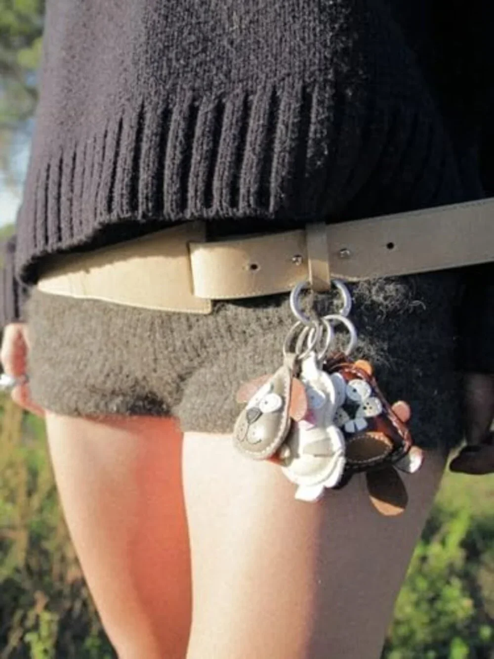 Stylish Genuine Leather Animal Keychain - Perfect Gift for Christmas & Birthdays